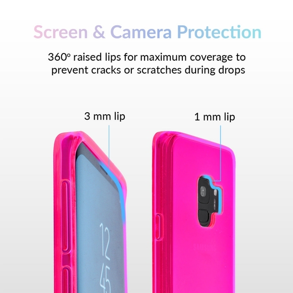 Neon Pink Clear Samsung Case S9 (Used) - Picture 9 of 11